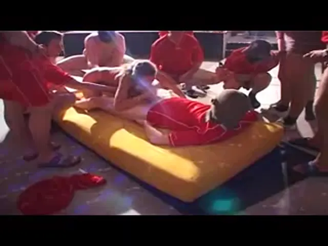 European Woman Blowjob Gangbang