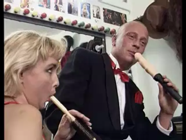 European Woman Blowjob Gangbang